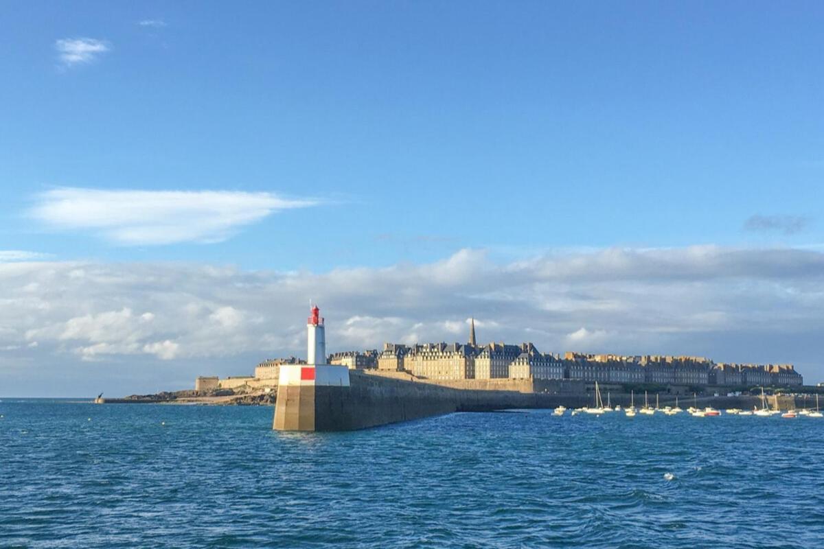 L Ostra 1, Appartement Haut Standing Front De Mer A Cancale Sur Le Port De La Houle Esterno foto